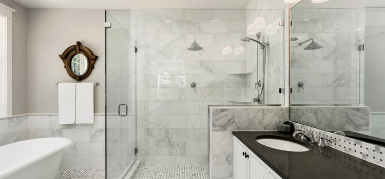 bathroom shower door installation in Delray Beach